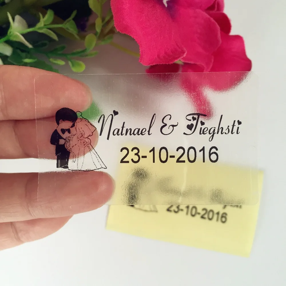 120 pcs 3cm customize Personalised clear Birthday baby shower Wedding Invitation Envelope Sticker Seals Monogram favor labels