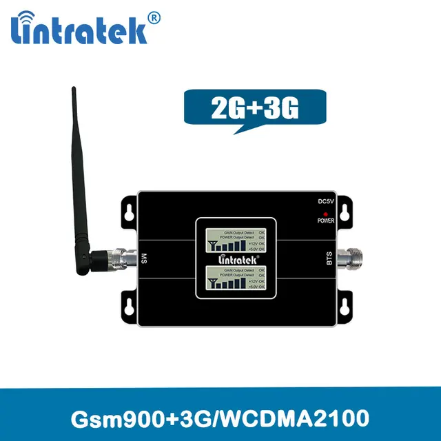 $US $115.90  Lintratek 2G 3G GSM 900 WCDMA 2100 Dual Band Mobile Phone Signal Repeater GSM 3G UMTS Cellular Boos
