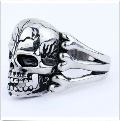 2015 mans ring gothic mens skull flower biker zinc alloy ring man fashion rings free shipping - Skull Wedding Rings For Men 2015 mans ring gothic mens skull flower biker zinc alloy ring man fashion rings free shipping - Skull Wedding Rings For Men