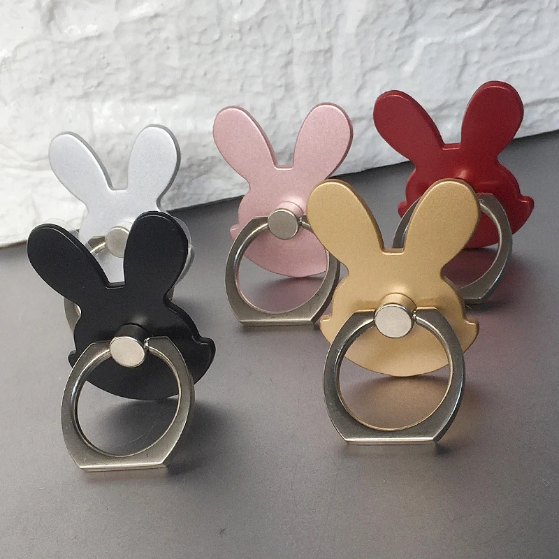 Universal Rabbit Design Phone Holder 360 Degree Metal Finger Ring Mobile Phone Stand Holder For iPhone Samsung Case Couqa Caqa