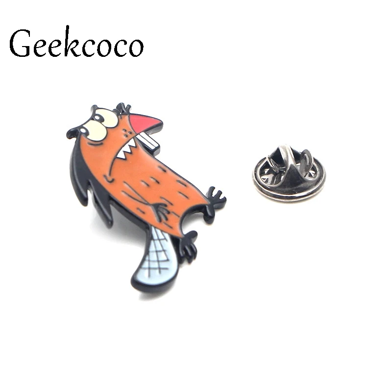 Angry Beaver Enamel Pins for clothes metal Gift Jewelry para bag shirt hat backpack insignia Brooches Badges for men J0056