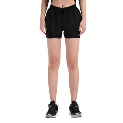 Лето 2016 женские шорты Фитнес Спортивная одежда для йоги женский эластичный пояс для бега брюки