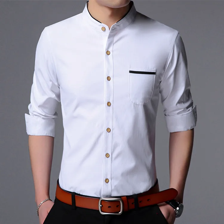 Новое поступление мужские рабочие рубашки Брендовые мужские рубашки с длинным рукавом белые мужские Рубашки 4xl