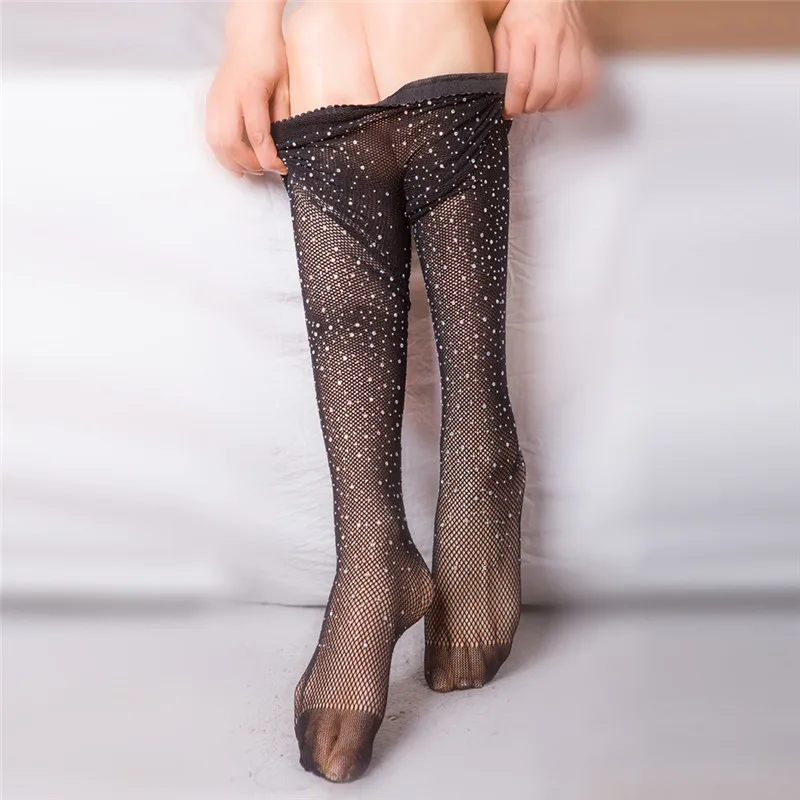 

Women Fishnet Tights Net Crystal Diamond Bling Hosiery Body Stocking Pantyhose Sexy Diamond Stocking Ladies Female DP906553