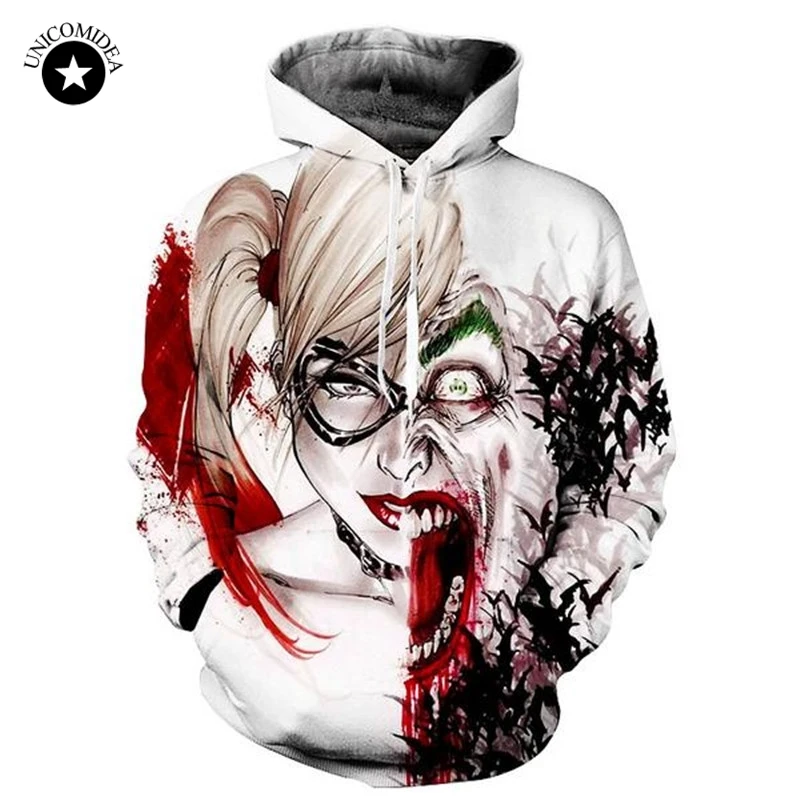 

Unicomidea Harajuku Hoodies Joker Cartoon Sweatshirt Men Women Hip Hop Outerwear Casual Pullovers Jacket Plus Size