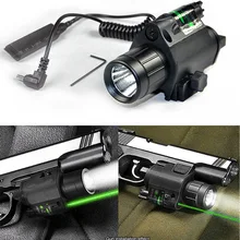 2in1 M6 комбо Тактический CREE Q5 светодиодный фонарик/светло 200LM+ зеленый/красный лазерный прицел с переключатель хвост для пистолета/охотничье короткоствольное оружие