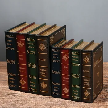 

European Style Retro Fake Book Simulation Book Storage Box Elegant Ornament Office Model Photo Prop Home Decoration Accessories