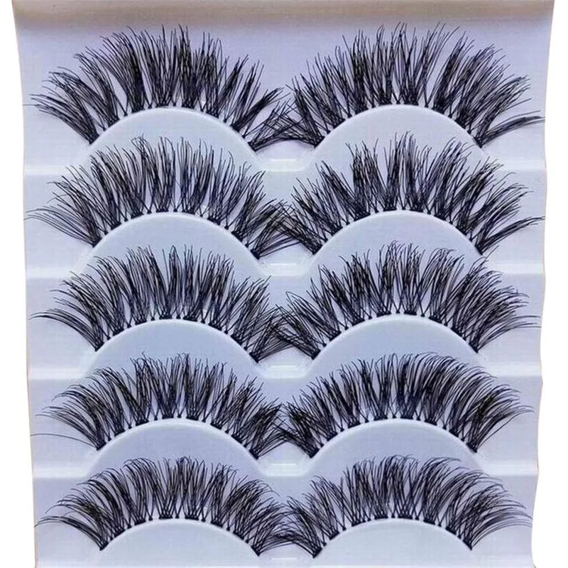 

5 Pairs Gracious Makeup Handmade 5Pairs Natural Long False Eyelashes Extension Exquisite Advanced artificial fiber 04.18