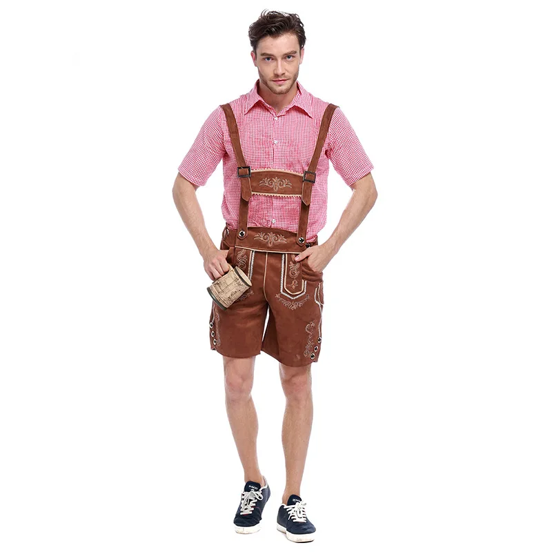 Umorden Взрослый мужской костюм Октоберфест Lederhosen баварский Немецкий фестиваль пива Косплей Хэллоуин Карнавал Mardi Gras наряд