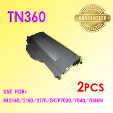 2 шт. тонер TN360 TN-360 для brother HL2140/2150/2170/DCP7030/7040/7045N