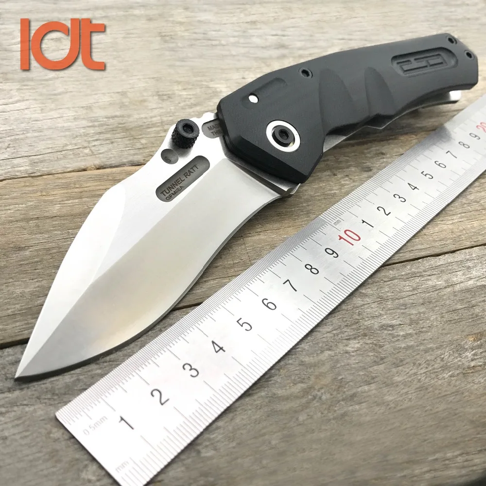 

LDT Tunnel Ratt Folding Knife 8Cr18Mov Blade G10 Steel Handle Hunting Camping Survival Knives Outdoor Pocket Knife EDC Tools OEM