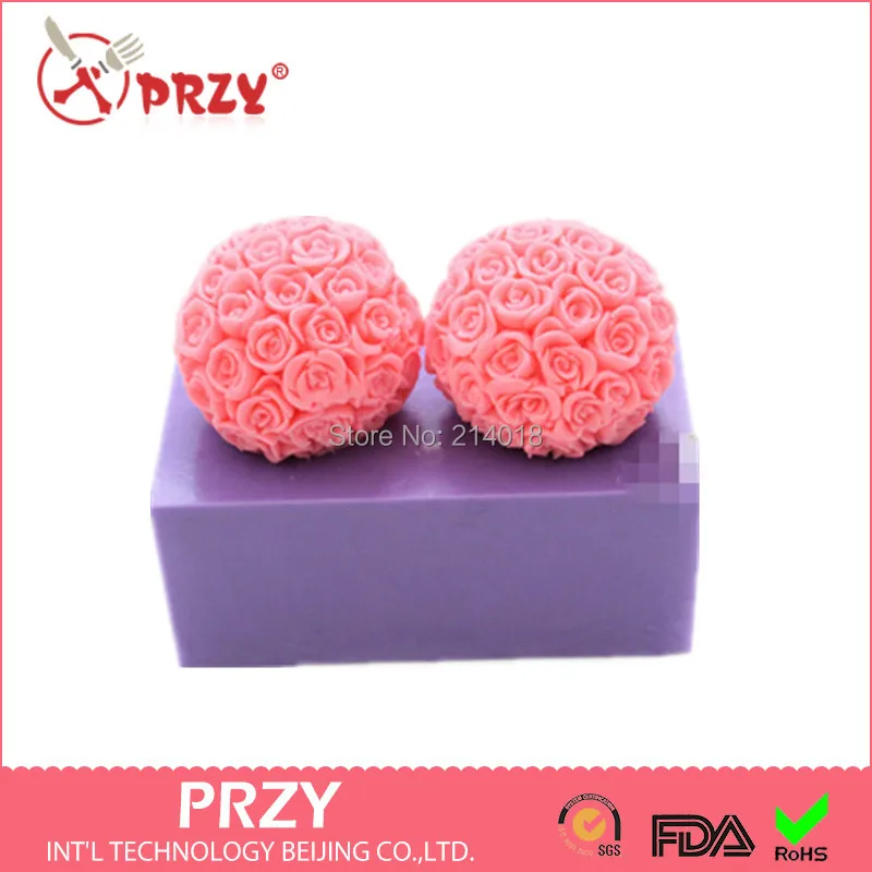 

Valentine's day 3D roses hand-baked cake ball silicone molds Cake decoration mold Cake mold Handmade soap mold candle