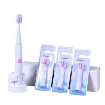 

HOT！-Dy18 Electric Toothbrush Sonic Adult Inductive Charging Toothbrush Holder with 4 Replacement Brush Head Body Waterproof I