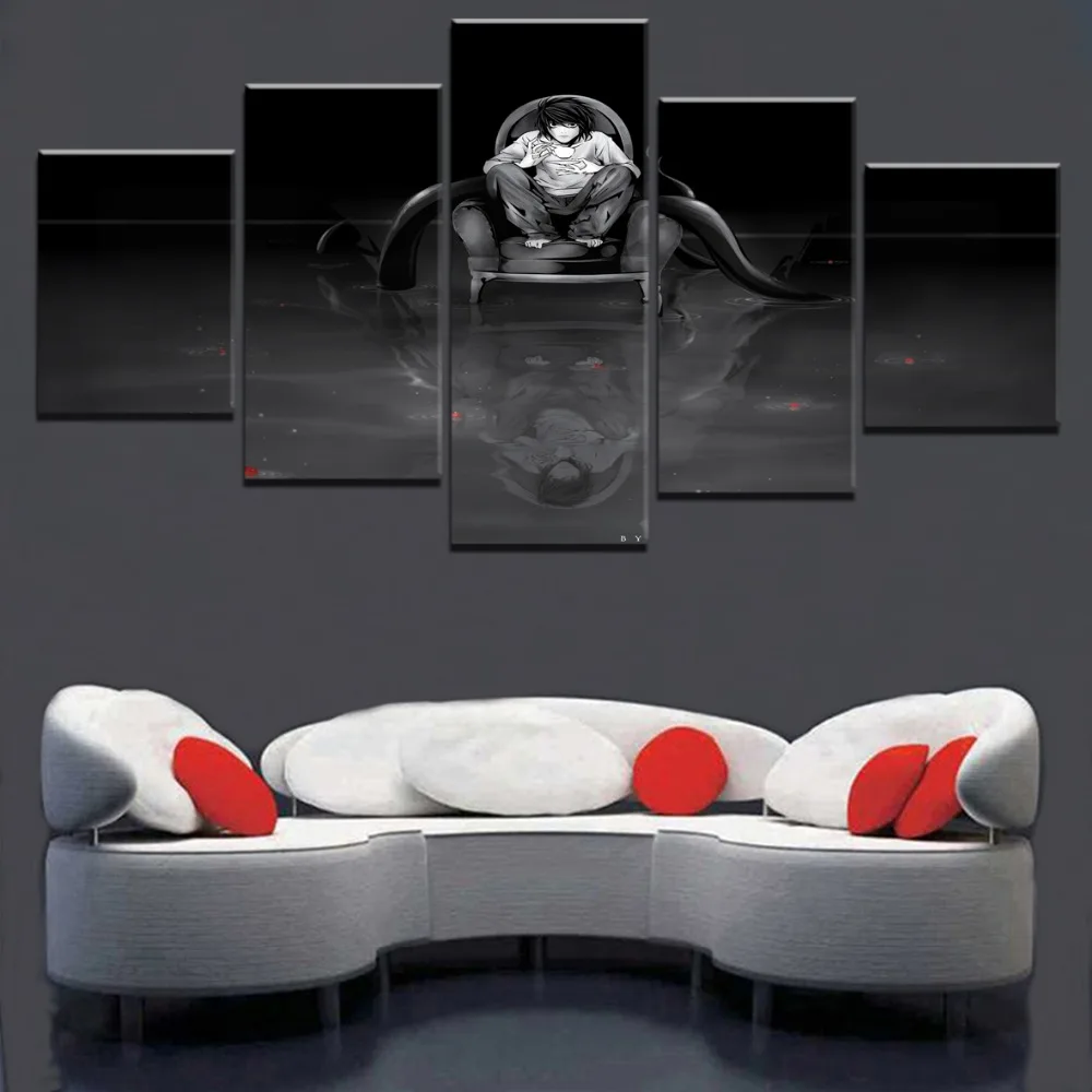 

Canvas Wall Art Home Picture 5 Pieces Paintings Home Canvas Wall Art Modern Decor Home Decor Living Room Death Note Movie