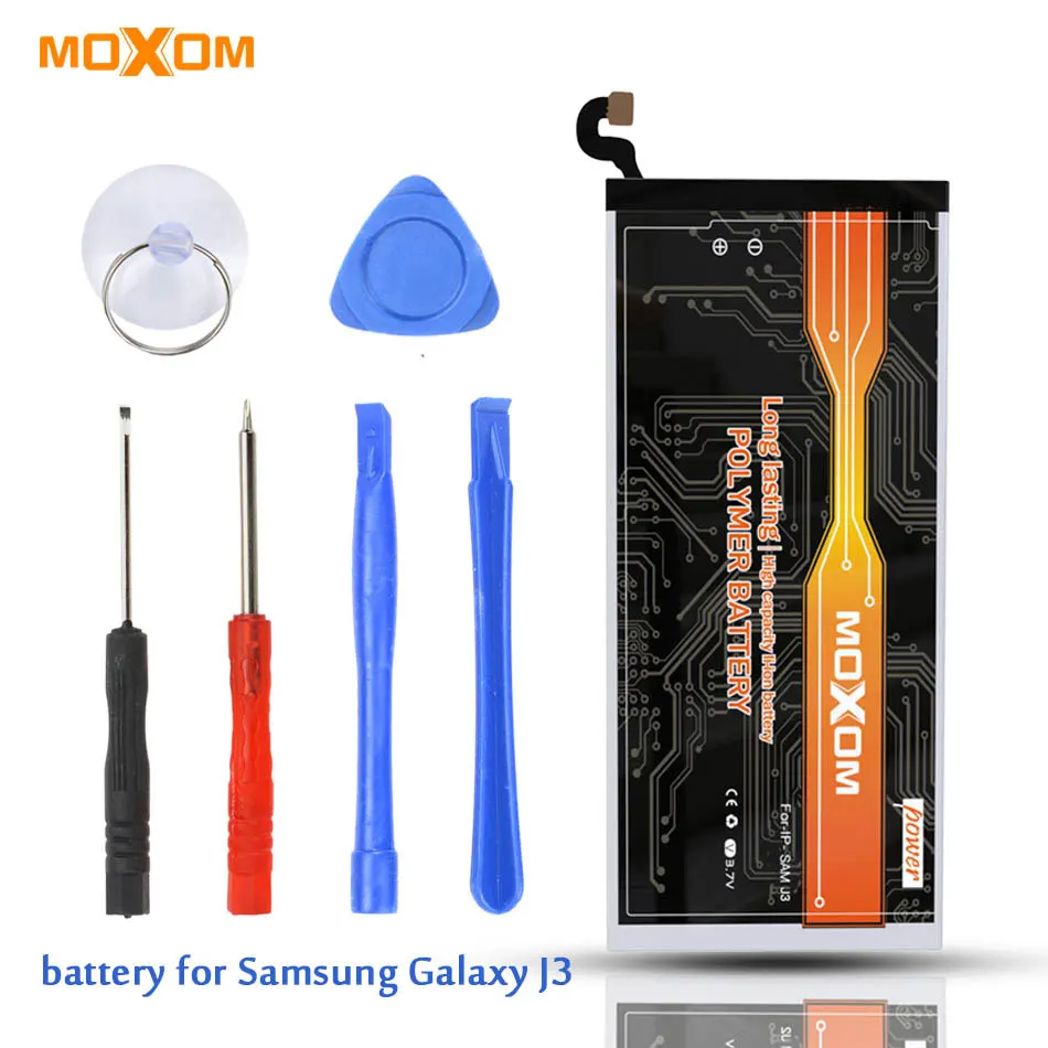 Original MOXOM Mobile Phone Batteries For Samsung Galaxy J3 Capacity