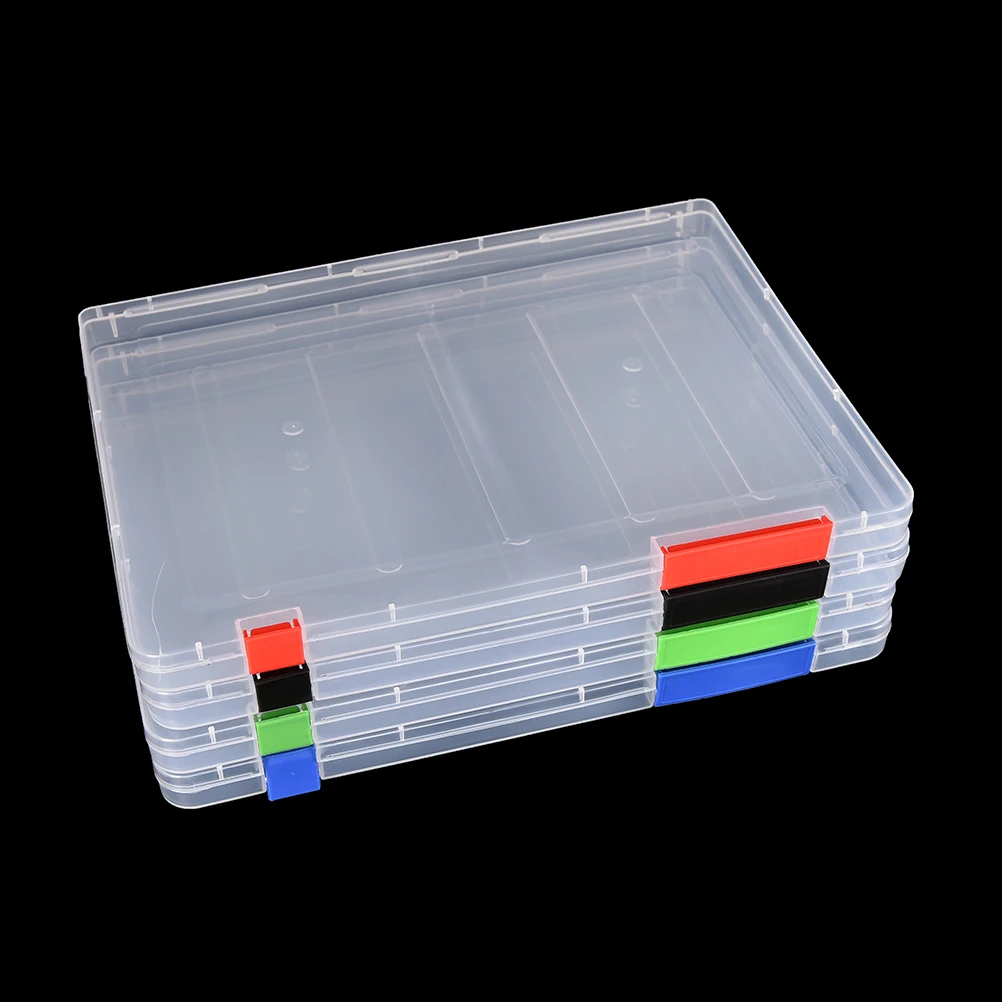 A4 прозрачные коробки хранения ясно Пластик документ Бумага заполнения дела PP офис организатора Невидимый случаев хранения 3 цвета