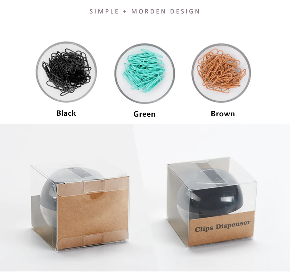 colorful paper clips dispenser holder