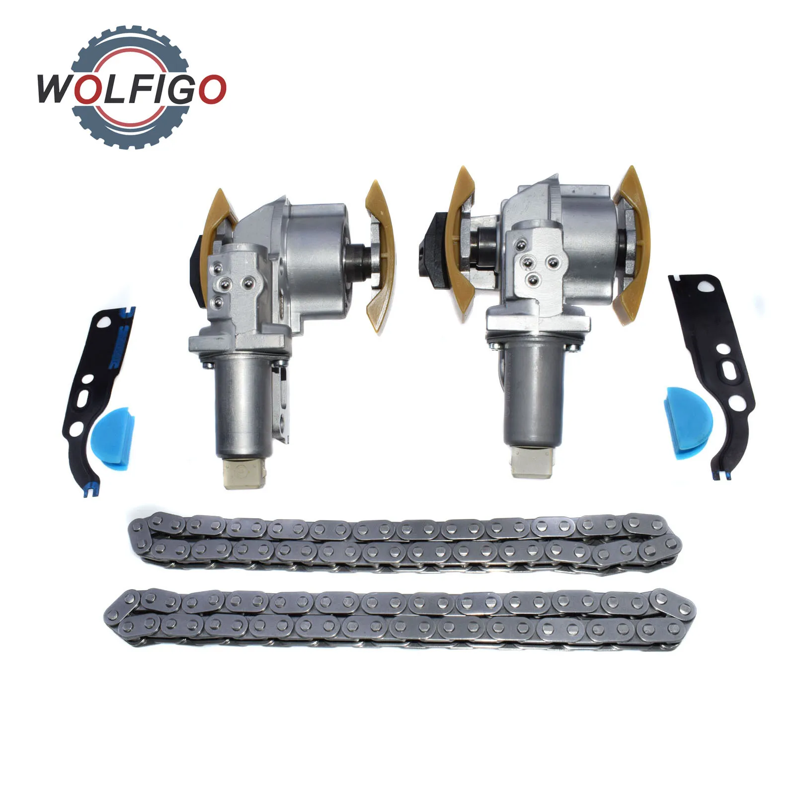 Комплект натяжных цепей WOLFIGO для Audi A6 A4 A8 Skoda Superb VW Passat 077109087P 077109088C 058198217