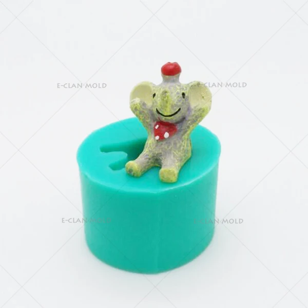 Новый Слон DIY силиконовые формы для торта Пудинг Для желе мыла 3D соль скульптура