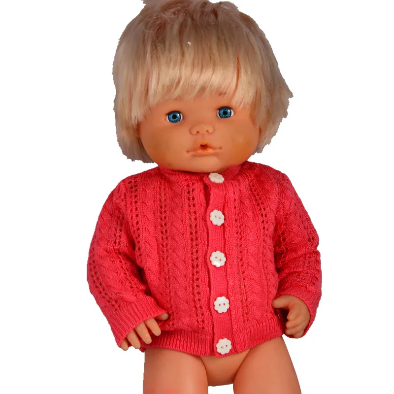 Одежда для куклы 3 в 1, красный свитер, пальто с белым жилетом, кружевная юбка для 41 см, Nenuco, Одежда для куклы 16 дюймов, My Little Nenuco Doll