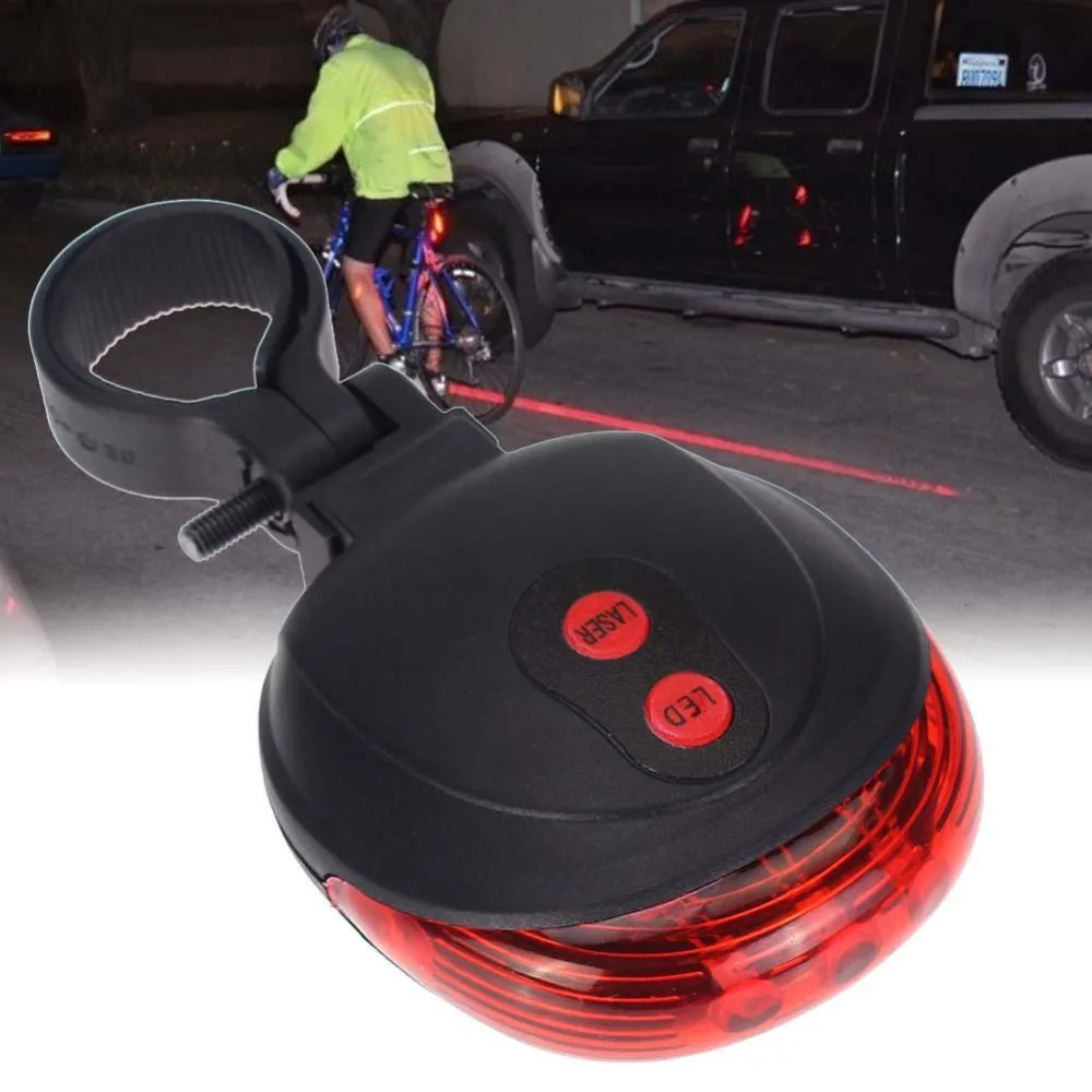 Bicycle Light 2 Lasers Night Cycling Mountain Road Bike Saddle Safety
