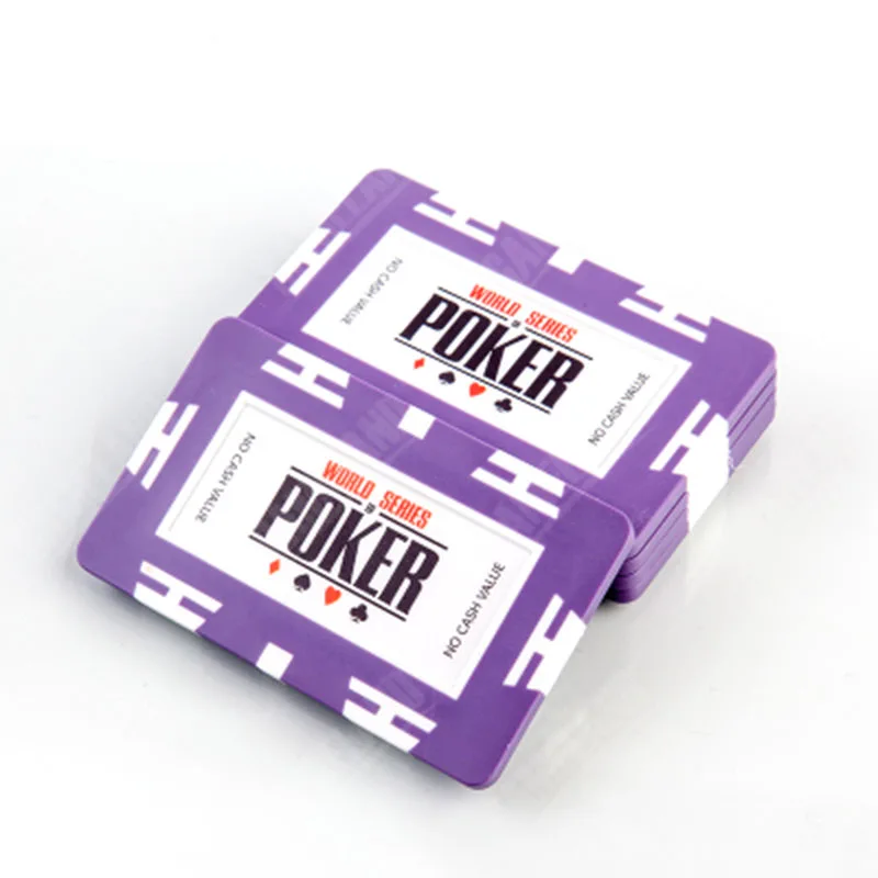 5 шт./компл. WSOP фишки для покера квадратный чип без значение доска игровые автоматы качественный АБС-пластик+ железо вставка - Цвет: Фиолетовый