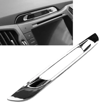 

JEAZEA Car Styling ABS Chrome Central Console Display Molding Trim Sticker Cover for Kia Sportage R 2011 2012 2013 2014 2015