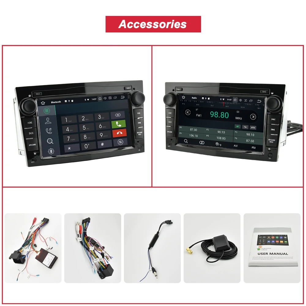 Discount Bonroad 2Din Android 9.0 Car Video Multimedia Player For Opel Astra Vectra Antara Zafira Corsa GPS Navigation Wifi (No DVD) 4