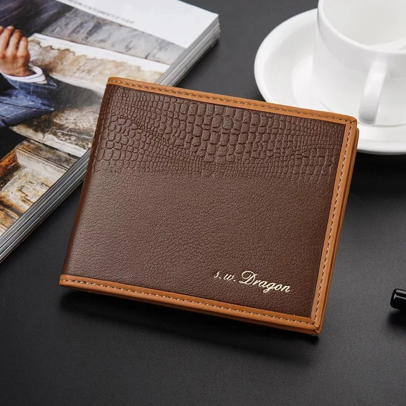 Fashion New Arrived Men Leather Receipt Holder Organizer Wallet Purse