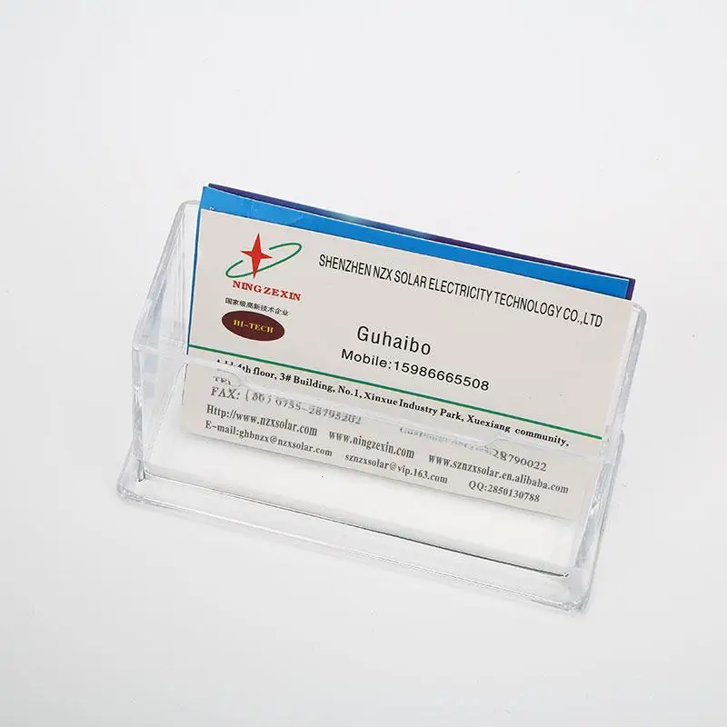 Cobee прозрачный пластиковый держатель для визиток Настольный Счетчик Дисплей Подставка для визиток