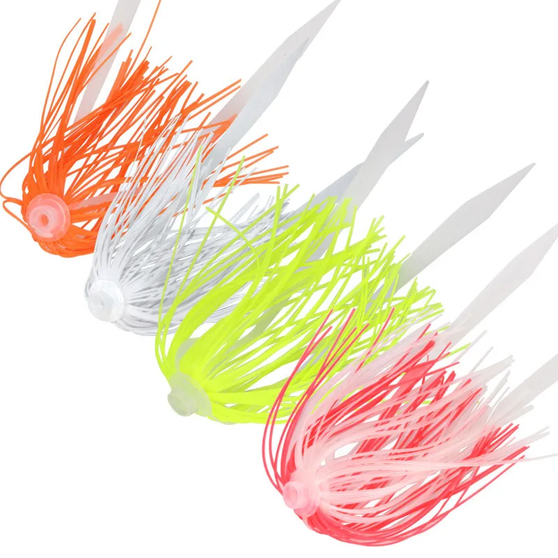 Jigging Bait Lead fishing hook Accessories Head Tackle Lure Box Silicone Ribbon Multi color