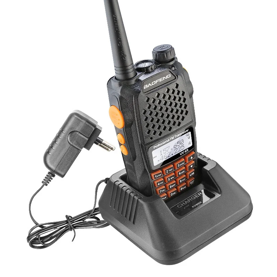 ANGOOD BAOFENG UV6R Walkie Talkie 5W UHF&VHF Dual Band CB Radio FM