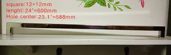 

(Length:600mm)12*12mm Square Bar door handle mirror Stainless Steel Kitchen Door Cabinet Handle knob 24"