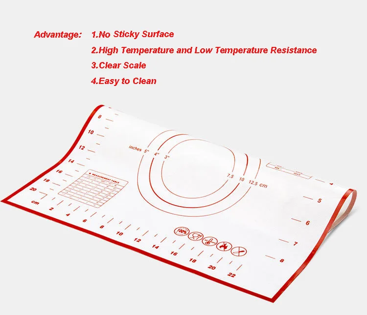 Антипригарный силиконовый коврик для выпечки, тесто для пиццы, Кондитерские инструменты, кухонные гаджеты, принадлежности для приготовления пищи, посуда для выпечки, аксессуары 25