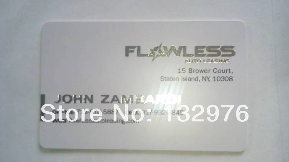 

Hot stamping foil gold and foil silver member cards