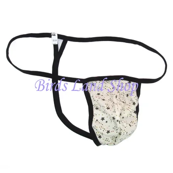 

Mens String Pouch Thong Triangle T Back G799C Stars prints beige ground