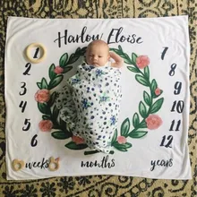 Реквизит для фотосъемки новорожденных Детское покрывало с буквами Детские цифры Пеленальный чехол для новорожденных реквизит для фотосъемки 100*100 см Новинка