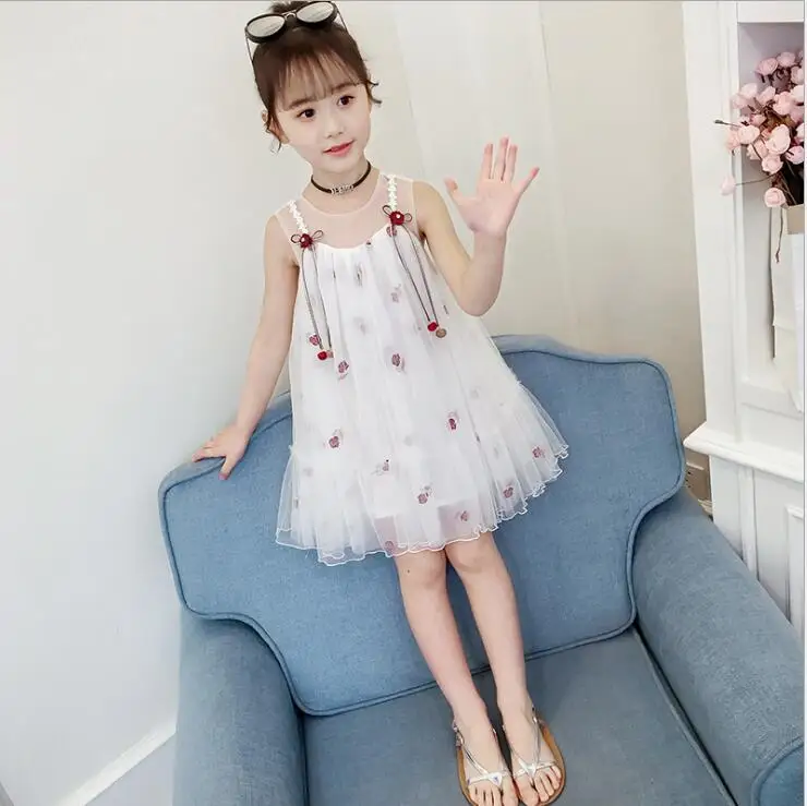 girls flowers dresses summer kids party dress fashion high-grade princess dresses sweet children holiday dress