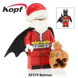 KF381 Super Heroes Рождеством Deadpool Бэтмен куклы человека-паука Кирпичи Строительные блоки модель обучения для Детский подарок игрушки