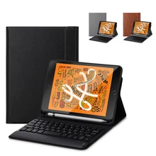 Bluetooth клавиатуры полный защитный чехол для iPad mini 2/3/4/5 7,9 дюймов сна/пробуждения умный чехол с карандаш держатель