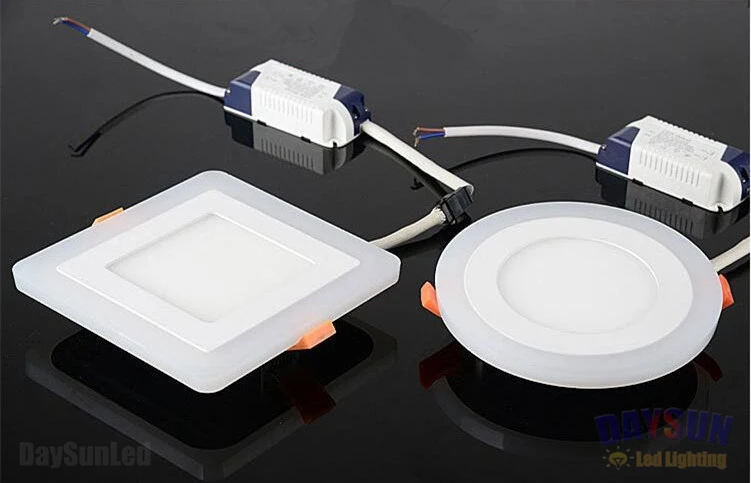 suspended ceiling light panels Superbright Led Ceiling Light Ultrabright Down Lamp Recessed Led Panel Lamp AC85 - 265V 3 Models Dual Color Acrylic Round/Square 2x2 drop ceiling light panels