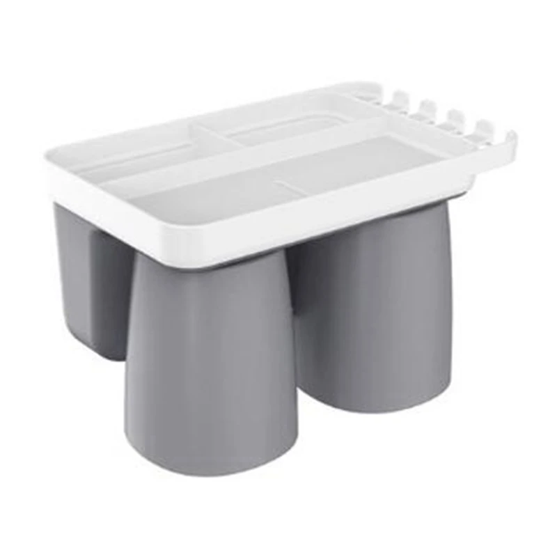 

Magnetic Adsorption Inverted Toothbrush Holder with Cup Wall Mount Makeup Toothpaste Bathroom Storage Bathroom Accessories Set