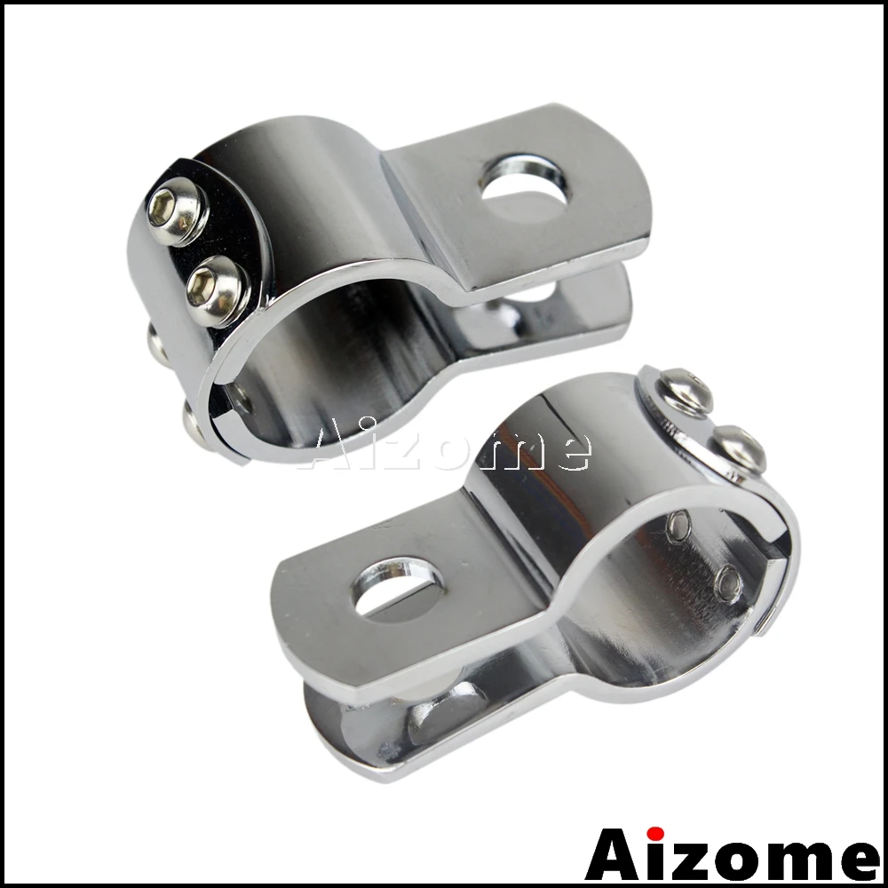 Хромированные зажимы для мотоцикла 1 1/2 &quot1 1/4&quot 1/8 &quot подножники с креплением