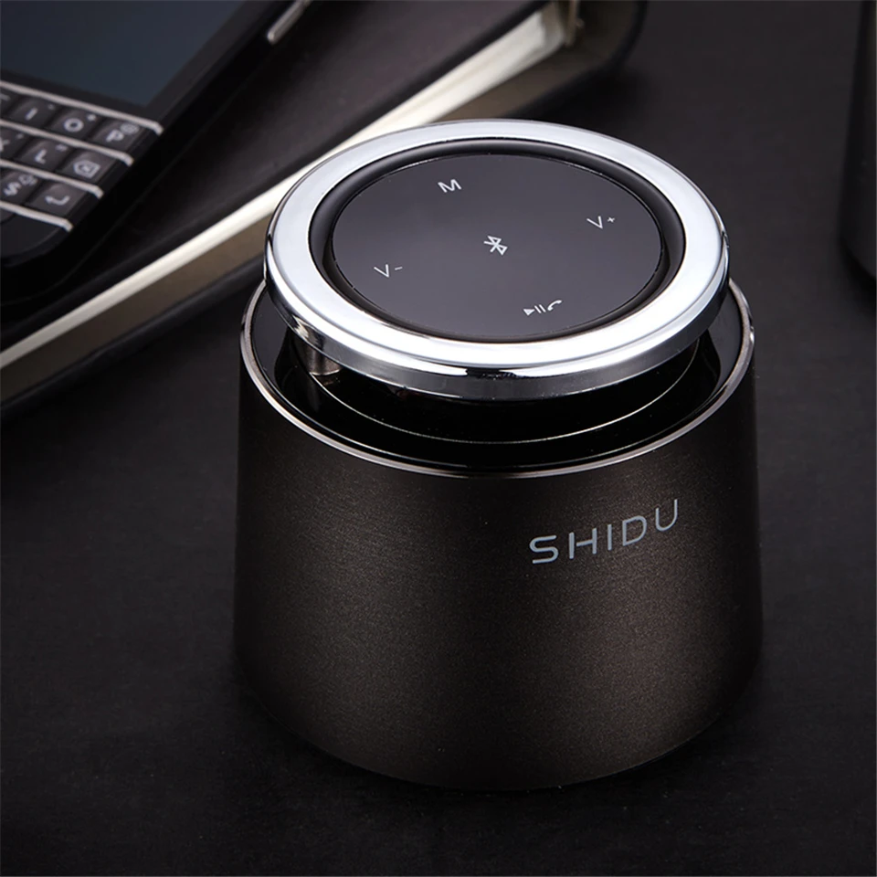 SHIDU Мини Bluetooth 4,2+ EDR динамик Портативный беспроводной громкий динамик открытый стерео музыка объемный сенсорный ключ нажмите Hands-Free вызов