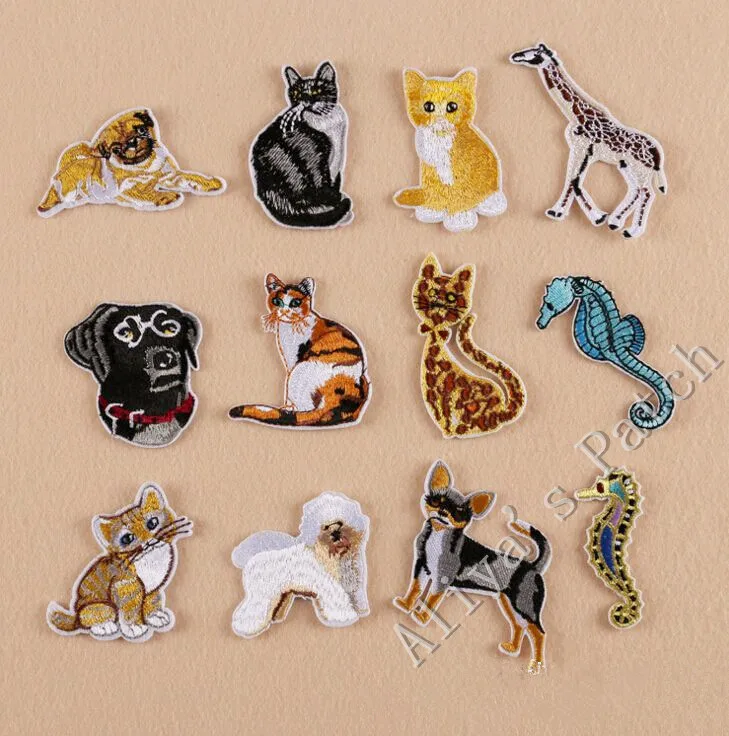 1 pcs patch Animals embroidered iron on cartoon patches cloth