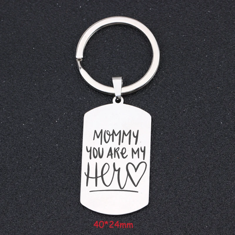 

Engraved Mommy You Are My Hero Keychain Mom Birthday Gift Mother's Day Gift From Daughter Or Son Key Ring Expression Of Love