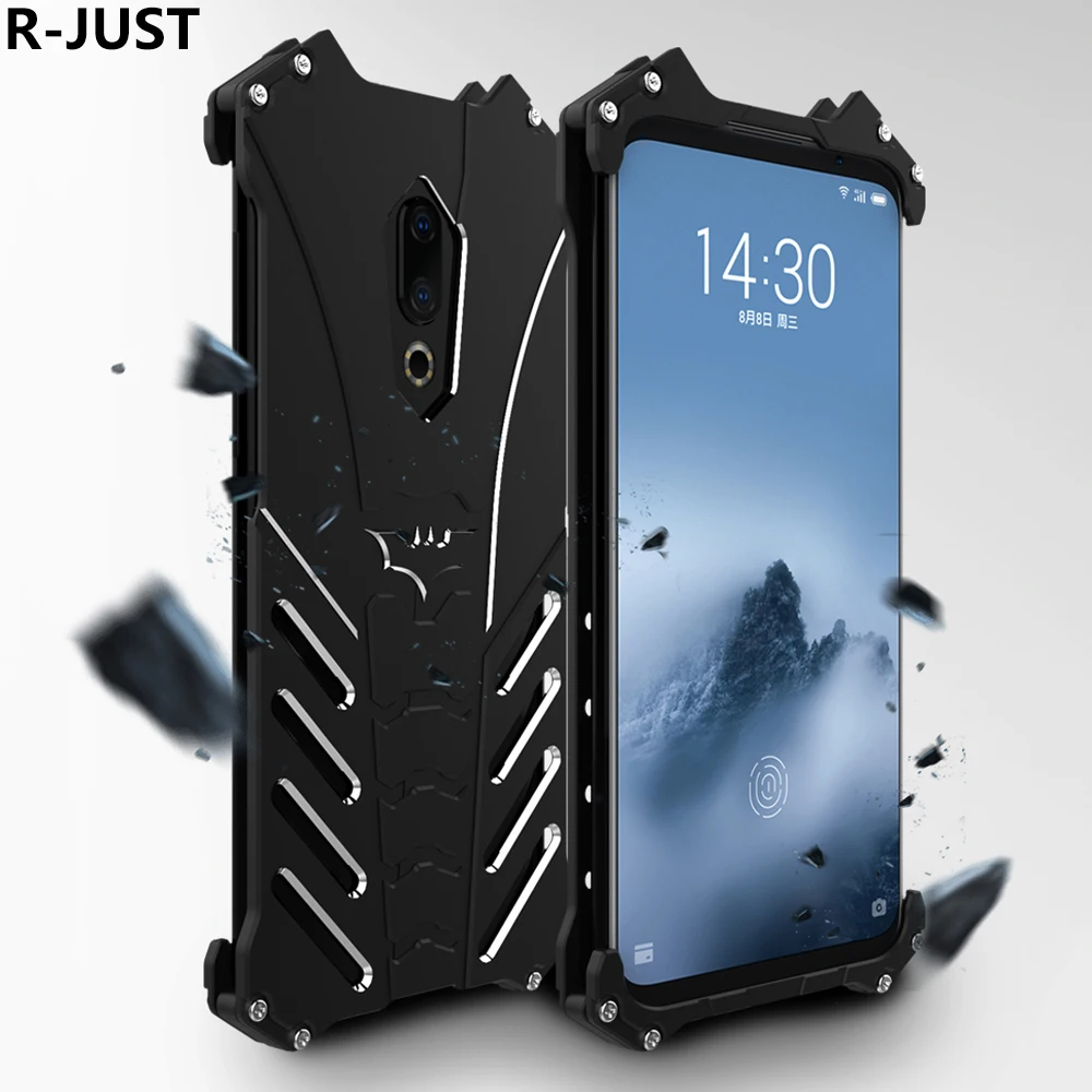 

R-JUST For Meizu 16th Cover Case Luxury Slim Hard Matte Aluminum Alloy Armor Protective Phone Case for Meizu 16th Back Cover