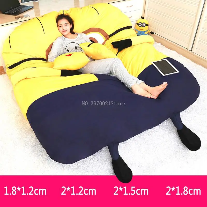 

Cartoon Minions mattresses lazy sofa bed Single cartoon tatami mats Lovely creative small bedroom sofa bed chair
