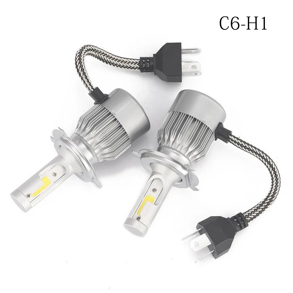 

2PCS C6 Waterproof Super Bright Incandescent Mute Signal Headlight UV COB Fog Hi-lo Beam Daytime Driving