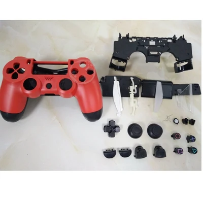PS4 контроллер жесткий чехол с полным покрытием спереди и длинное сзади жесткий верх Корпус зарядного устройства для Play Station 4 Dualshock 4 запасная часть для джойстика Запчасти - Цвет: Red Black